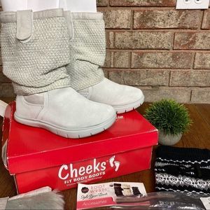 Cheeks gray suede Fit Body Boots extra wraps 6